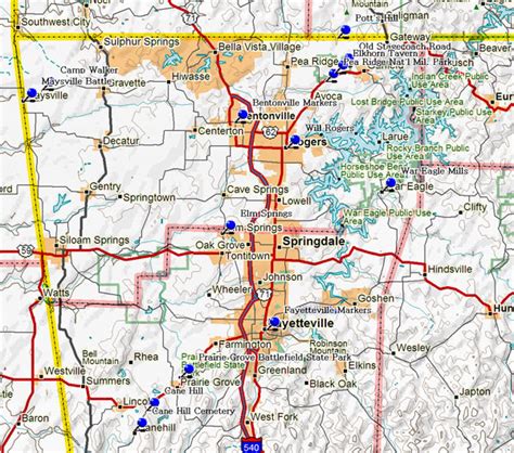map of northwest ar